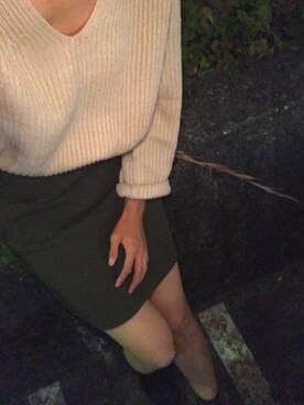 「LOWRYS FARM（ローリーズファーム）のサイドゴアブーツ　730777 （ブーツ）」を使った、水島 あいさん（レディース・163cm）の秋コーディネート