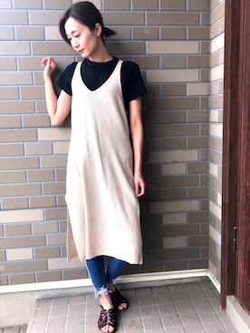 「私服」｜「アイテム（ワンピース/ドレス）」を使った、水島 あいさん（レディース・163cm）の夏コーディネート