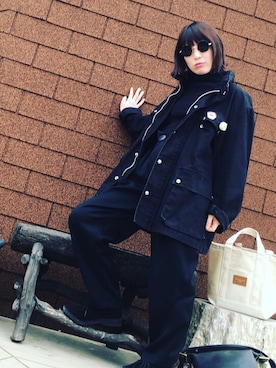 「アンジュルム」｜「アイテム（ジャケット/アウター）」を使った、春華さん（レディース・157cm）の春コーディネート
