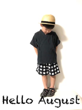 「BREEZE（ブリーズ）のアイテム（浴衣）」を使った、うーたん☁︎さん（キッズ・100cm）の夏コーディネート