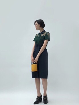 Rekisami レキサミ のワンピース グリーン系 を使った人気ファッションコーディネート Wear