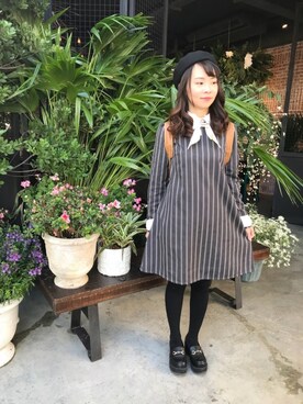 「MIRYOKU（ミリョク）のアイテム」を使った、シュさん（レディース・156cm）の冬コーディネート