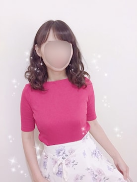 「UNIQLO（ユニクロ）のリブボートネックT（5分袖）（Tシャツ/カットソー）」を使った、シュさん（レディース・156cm）の夏コーディネート