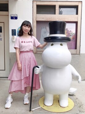 「RANDA」｜「アイテム（スニーカー）」を使った、シュさん（レディース・156cm）の夏コーディネート