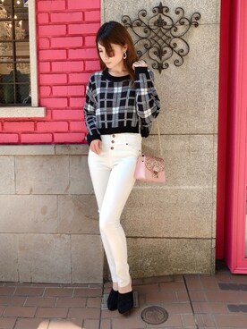 「Julia Boutique（ジュリアブティック）のアイテム」を使った、RUKAさん（レディース・168cm）の秋コーディネート