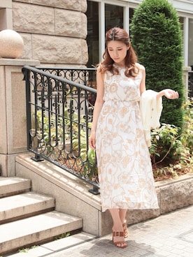 「Julia Boutique（ジュリアブティック）のアイテム」を使った、RUKAさん（レディース・168cm）の夏コーディネート