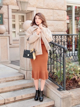 「アイテム（アンサンブル）」を使った、RUKAさん（レディース・168cm）の秋コーディネート