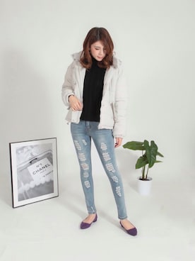 「Julia Boutique（ジュリアブティック）のアイテム（その他アウター）」を使った、RUKAさん（レディース・168cm）の秋コーディネート