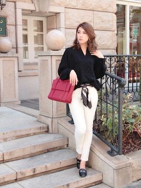 「アイテム（財布/小物）」を使った、RUKAさん（レディース・168cm）の冬コーディネート