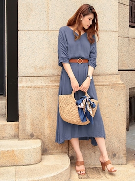 「Julia Boutique（ジュリアブティック）のアイテム（財布/小物）」を使った、RUKAさん（レディース・168cm）の夏コーディネート