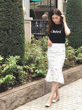 「Julia Boutique（ジュリアブティック）のアイテム（パンプス）」を使った、RUKAさん（レディース・168cm）の夏コーディネート