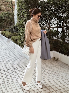 「ファッションの力を信じよう」｜「アイテム（ショルダーバッグ）」を使った、RUKAさん（レディース・168cm）の秋コーディネート