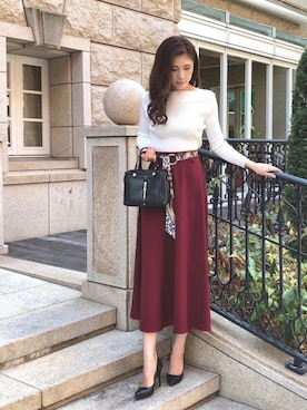 「Julia Boutique（ジュリアブティック）のアイテム」を使った、RUKAさん（レディース・168cm）の秋コーディネート