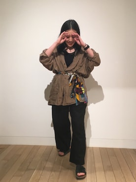 「MONITALY（モニタリー）のアイテム（アクセサリー）」を使った、モリグチナオさん（レディース・161cm）の春コーディネート