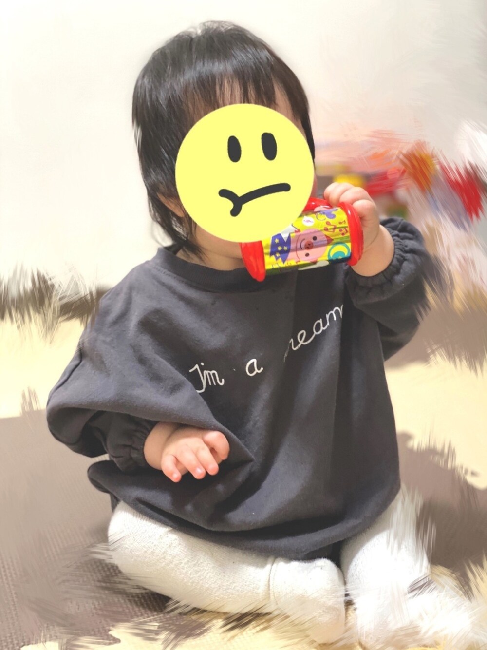 「赤ちゃん、赤ちゃんコーデ、韓国子供服」｜「韓国のアイテム（ロンパース、グレー系）」を使った、Ramuさん（レディース・140cm）の春コーディネートの1枚目の写真