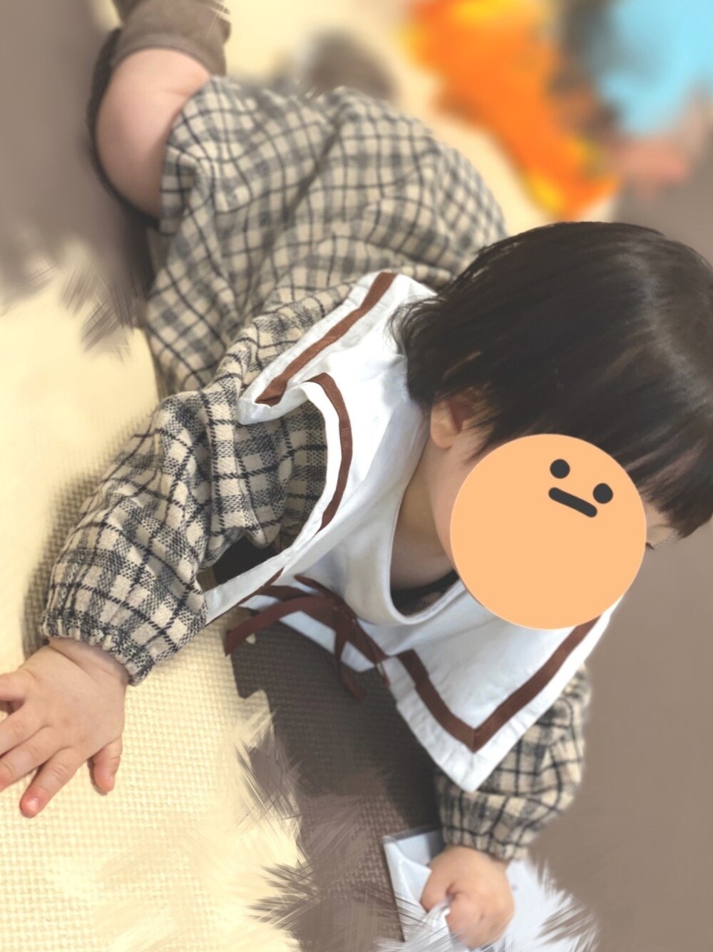 「韓国子供服」｜「韓国のアイテム（ロンパース、ベージュ系）」を使った、Ramuさん（レディース・140cm）の春コーディネートの1枚目の写真
