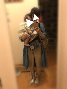 「アイテム（レインシューズ、シルバー系）」を使った、ちゃー さん（レディース・150cm）の秋コーディネート