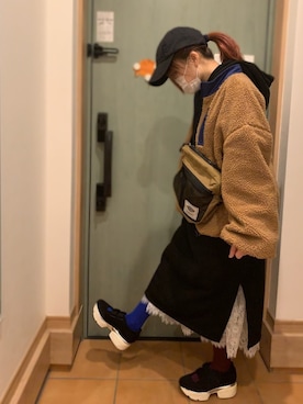 「Jeffrey Campbell（ジェフリーキャンベル）のアイテム（スニーカー）」を使った、ちゃー さん（レディース・150cm）の冬コーディネート