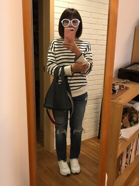 洪肯蒂さん(レディース・153cm)の冬コーディネート