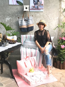 「SORBATTI（ソルバッティ）のアイテム」を使った、洪肯蒂さん（レディース・153cm）の春コーディネート