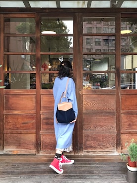 「ro（ロー）のアイテム（バッグ）」を使った、洪肯蒂さん（レディース・153cm）の春コーディネート