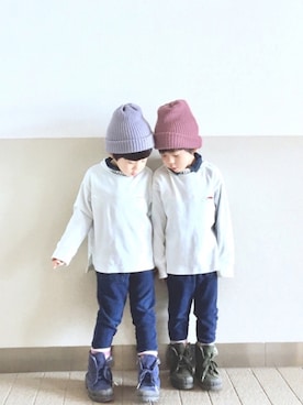「Cienta（シエンタ）のアイテム（ブーツ）」を使った、haya^^koさん（キッズ・100cm）の春コーディネート