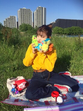 「sneakers」｜「アイテム（その他）」を使った、saeさん（レディース・171cm）の春コーディネート