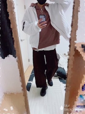 「ADRER（アドラー）の【ADRER】サイドジップレイヤードタンク（タンクトップ）」を使った、ゆうしさん（メンズ・179cm）の冬コーディネート