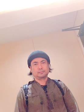 「フランス軍」｜「アイテム（ハンチング/ベレー帽）」を使った、まゆChan  さん（メンズ・169cm）の秋コーディネート