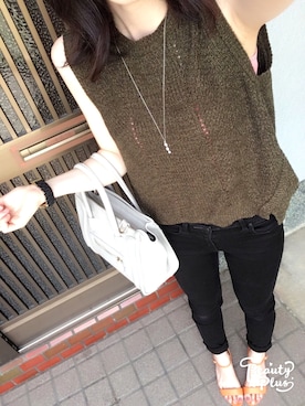 「present（プレゼント）のアイテム（バッグ）」を使った、Nさん（レディース・164cm）の秋コーディネート