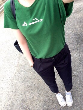 「e.r.g*（イーアールジー）のアイテム（トップス）」を使った、Nさん（レディース・164cm）の秋コーディネート