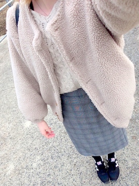 「e.r.g*（イーアールジー）のアイテム（トップス）」を使った、Nさん（レディース・164cm）の秋コーディネート