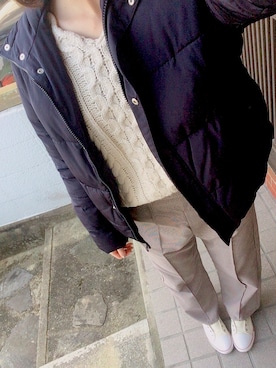 「e.r.g*（イーアールジー）のアイテム」を使った、Nさん（レディース・164cm）の冬コーディネート