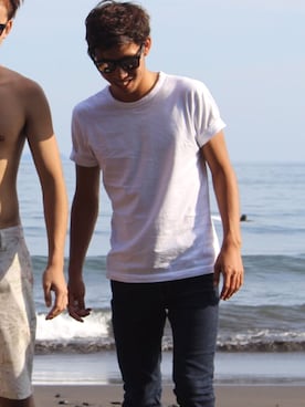 「Eddie Bauer（エディーバウアー）のアイテム（Tシャツ/カットソー）」を使った、ゆうとさん（メンズ・168cm）の秋コーディネート