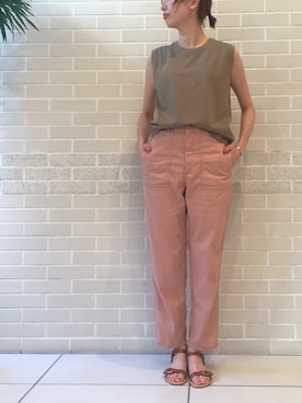 「BATONER（バトナー）のアイテム」を使った、marikoさん（レディース・165cm）の春コーディネート