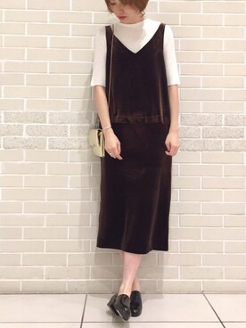 「SALON adam et rope'（サロン アダム エ ロペ）のアイテム（その他）」を使った、marikoさん（レディース・165cm）の秋コーディネート