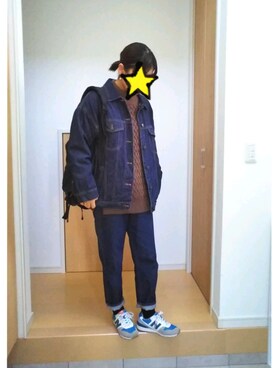 「Honeys（ハニーズ）のアイテム（デニムジャケット）」を使った、みぃさん。さん（レディース・157cm）の秋コーディネート