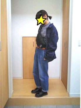 「Honeys（ハニーズ）のアイテム（デニムジャケット）」を使った、みぃさん。さん（レディース・157cm）の秋コーディネート