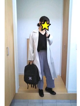 「アイラブCONVERSE」｜「アイテム（トレンチコート）」を使った、みぃさん。さん（レディース・157cm）の秋コーディネート