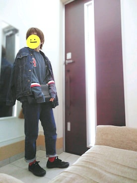 「TOMMY HILFIGER」｜「アイテム（デニムジャケット）」を使った、みぃさん。さん（レディース・157cm）の春コーディネート