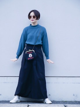 「アイテム（イヤリング）」を使った、yukaaaaaaaaさん（レディース・165cm・20代）の冬コーディネート