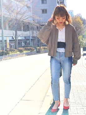 「春コート」｜Hinechiさん（レディース・158cm）の春コーディネート