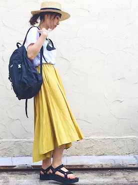 「BEAMS WOMEN（ビームス　ウィメン）のアイテム」を使った、Hinechiさん（レディース・158cm）の夏コーディネート