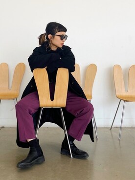 「チェスター」｜「アイテム（その他）」を使った、Hinechiさん（レディース・158cm）の冬コーディネート