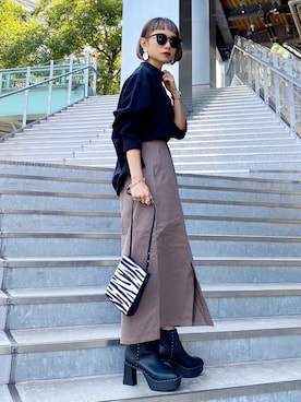 Hinechiさん（レディース・158cm）の冬コーディネート