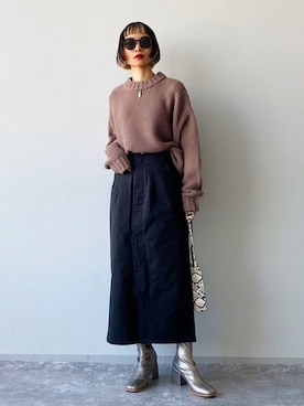 Hinechiさん（レディース・158cm）の冬コーディネート