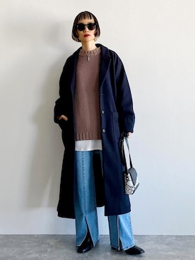 「PAGEBOY（ページボーイ）のアイテム（ダウンジャケット/コート）」を使った、Hinechiさん（レディース・158cm）の冬コーディネート