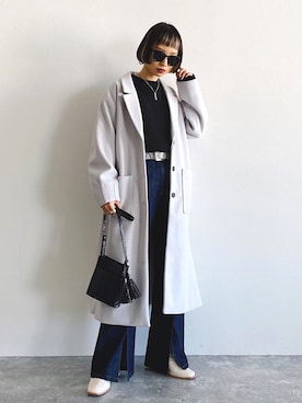 「PAGEBOY（ページボーイ）のアイテム（ダウンジャケット/コート）」を使った、Hinechiさん（レディース・158cm）の冬コーディネート