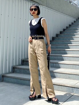 デニムパンツを使った 夏コーデ の人気ファッションコーディネート Wear