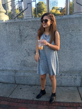 「アイテム（ドレス、グレー系）」を使った、jillboさん（レディース・163cm）の春コーディネート